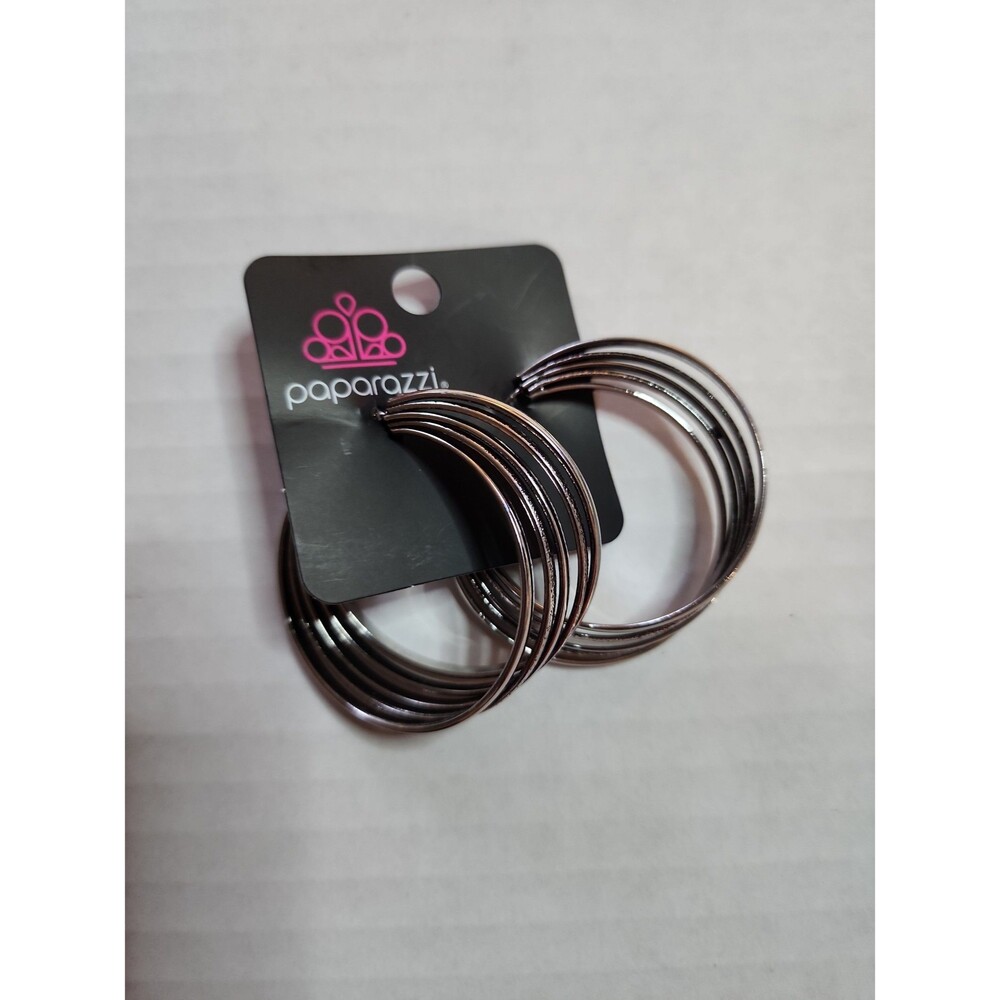 Paparazzi In Sync Silver Multi-Hoop Earrings - NWT Modern